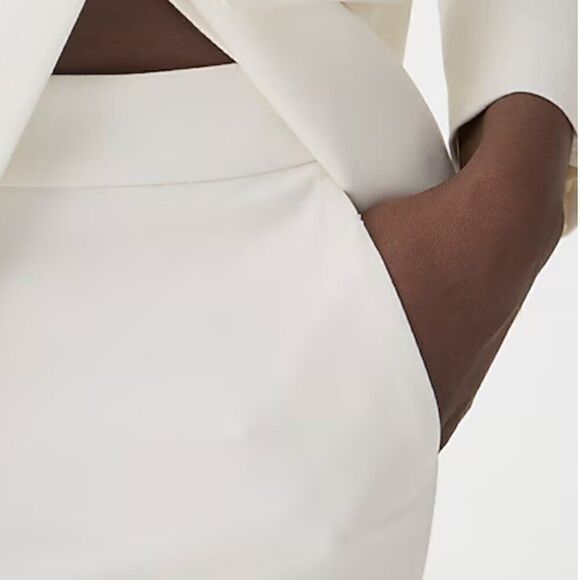 J. Crew Ivory  Kate straight-leg pant in bi-stretch cotton blend NWT - Picture 5 of 13